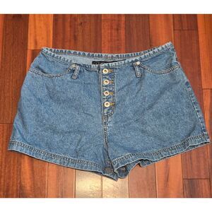 Vintage 90s No Excuses High Waisted Button-Fly Denim Shorts Cheeky